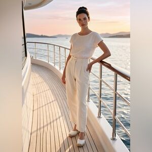 Stylish Men's Cream Chinos